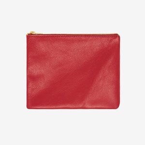 BAGS red leather bag with zipper purse pool bag date bag